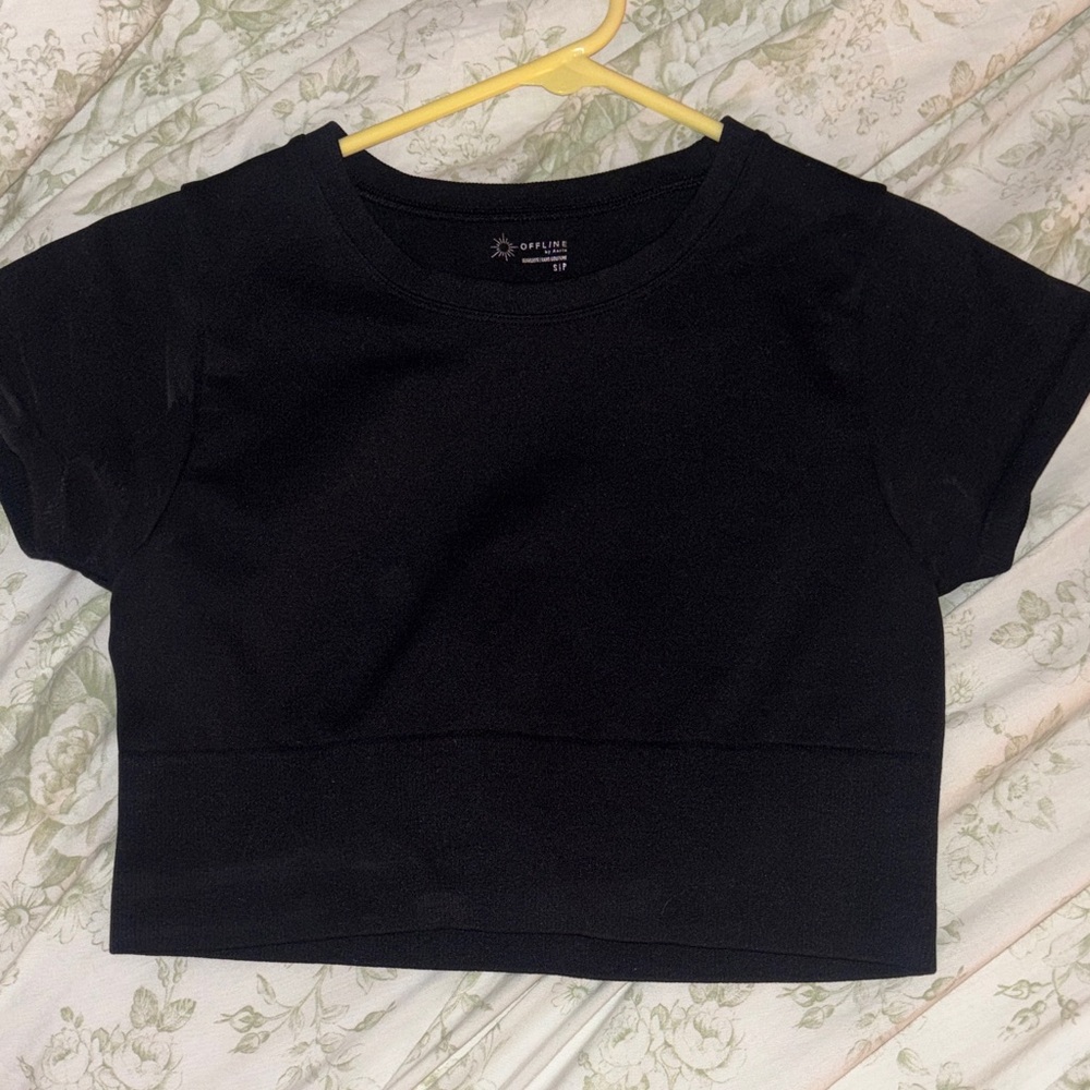 Aerie Black Crop Top